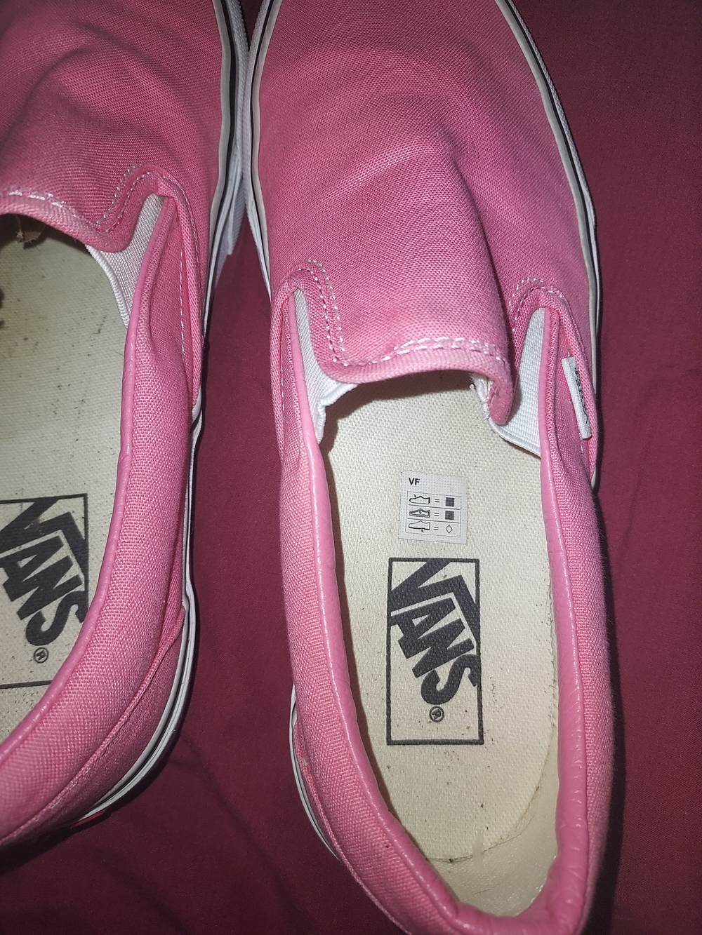 Vans  Slip-On Canvas Sneakers in Pink